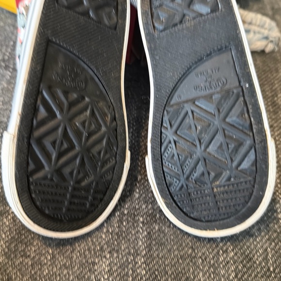 Converse Kids' Gray and Orange High-Top Sneakers Toddler Infant Baby Size 7 Owls - Picture 4 of 7